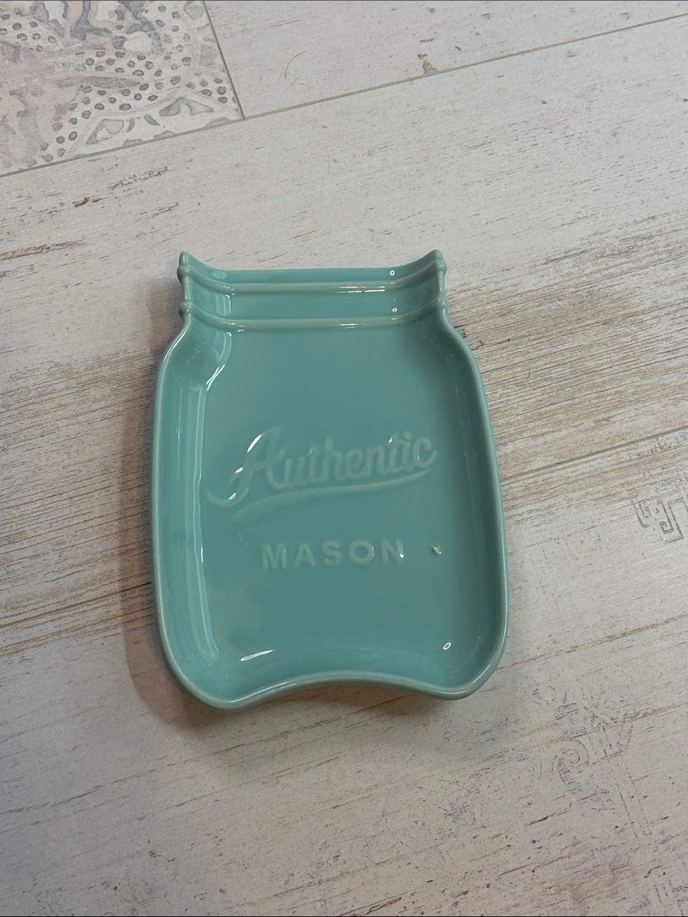 Kitchen Essentials Teal Mason Jar Spoon Holder